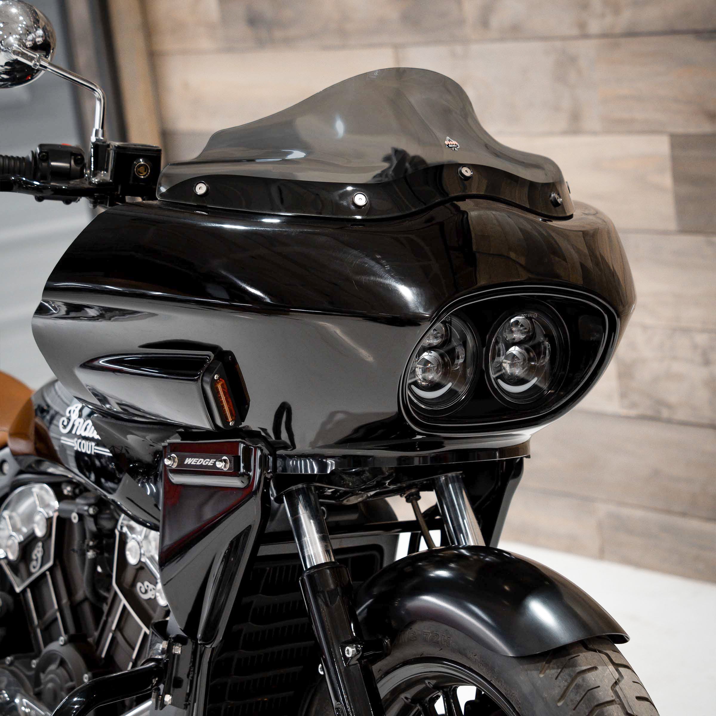 (7.5" Dark Smoke) WIndshield for Wedge Fairing