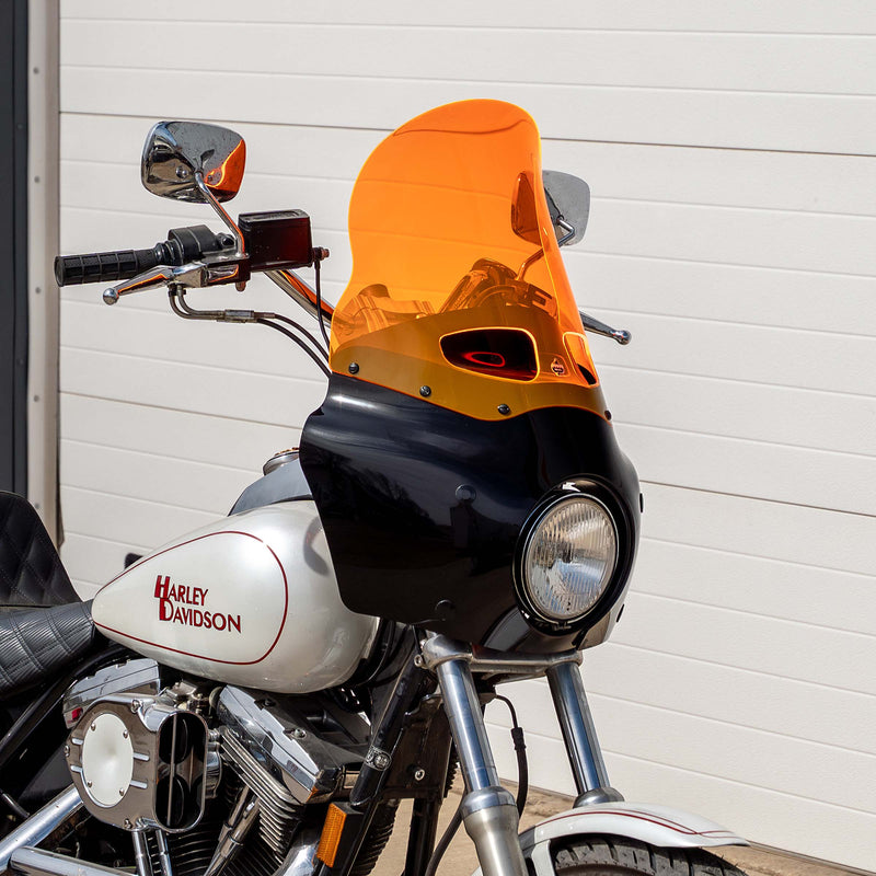 Orange Ice Color Windshield for Memphis Shades Road Warrior Fairings (15" Orange Ice)