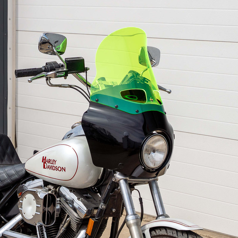 Green Ice Color Windshield for Memphis Shades Road Warrior Fairings (15" Green Ice)