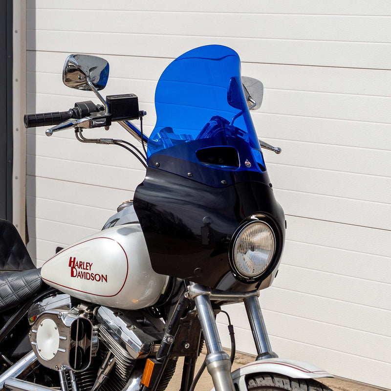 Blue Color Windshield for Memphis Shades Road Warrior Fairings (15" Blue)