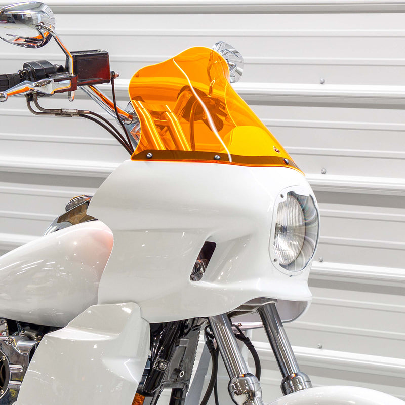 Orange Ice Kolor Flare Windshield by Klock Werks for Saddleman S-RT Mini Fairing (12.5" Orange Ice Flare® Windshield for S-RT Mini Fairing)