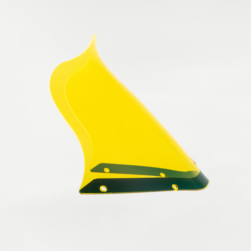 Yellow Ice Kolor Flare Windshield by Klock Werks for Saddleman S-RT Mini Fairing (12.5" Yellow Ice Flare® Windshield for S-RT Mini Fairing Side)