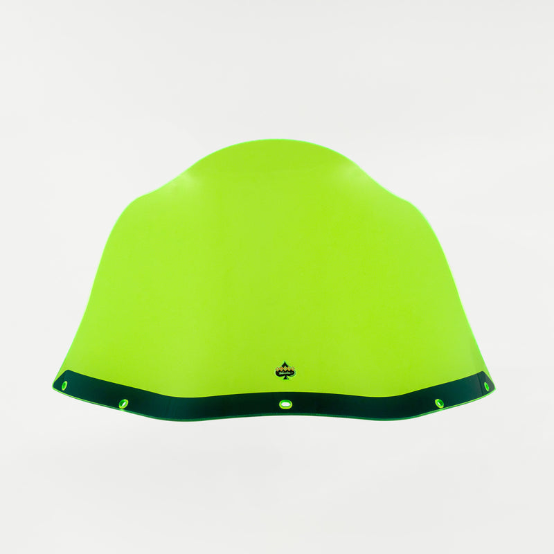 Green Ice Kolor Flare Windshield by Klock Werks for Saddleman S-RT Mini Fairing (12.5" Green Ice Flare® Windshield for S-RT Mini Fairing Front)