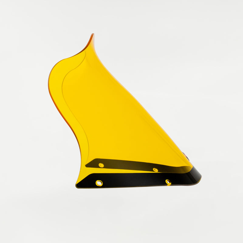 Yellow Kolor Flare Windshield by Klock Werks for Saddleman S-RT Mini Fairing (12.5" Yellow Flare® Windshield for S-RT Mini Fairing Side)