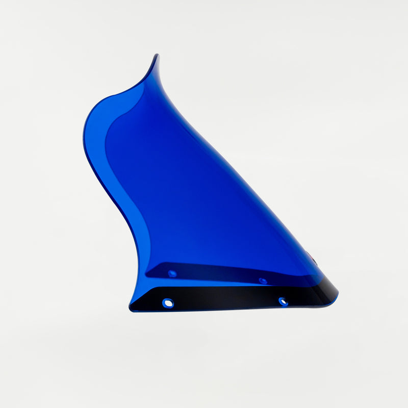 Blue Kolor Flare Windshield by Klock Werks for Saddleman S-RT Mini Fairing (12.5" Blue Flare® Windshield for S-RT Mini Fairing Side)