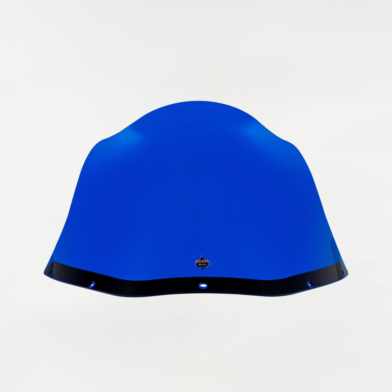 Blue Kolor Flare Windshield by Klock Werks for Saddleman S-RT Mini Fairing (12.5" Blue Flare® Windshield for S-RT Mini Fairing Front)