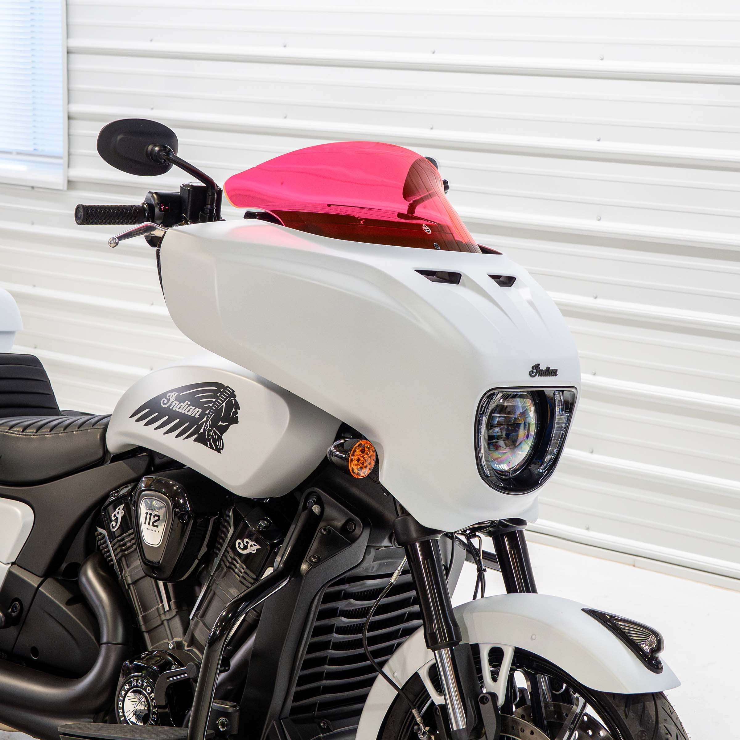 Kolor Flare® Windshields for Indian® 2025+ Chieftain & Roadmaster PowerPlus - Pink Ice Motorcycle Windshield (9" - Pink Ice)