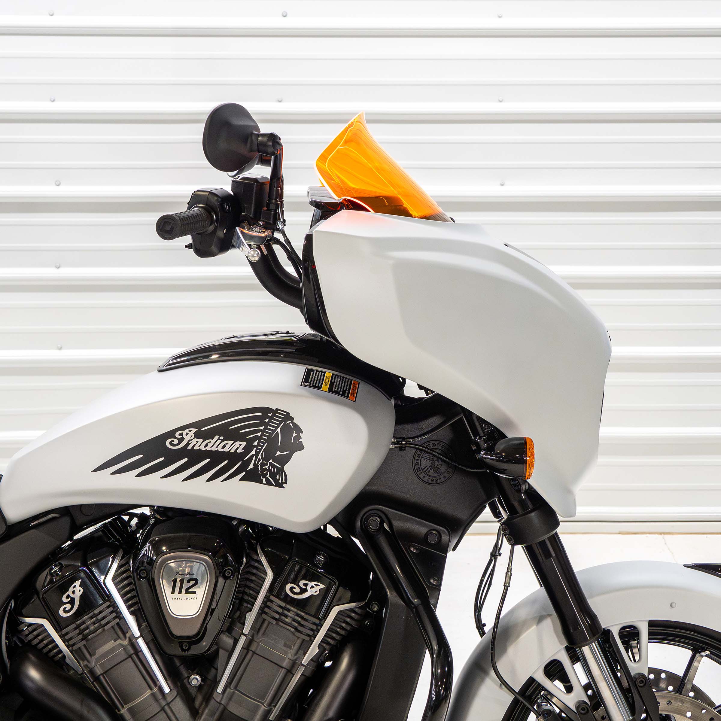 Kolor Flare® Windshields for Indian® 2025+ Chieftain & Roadmaster PowerPlus - Orange Ice Motorcycle Windshield (9" - Orange Ice)