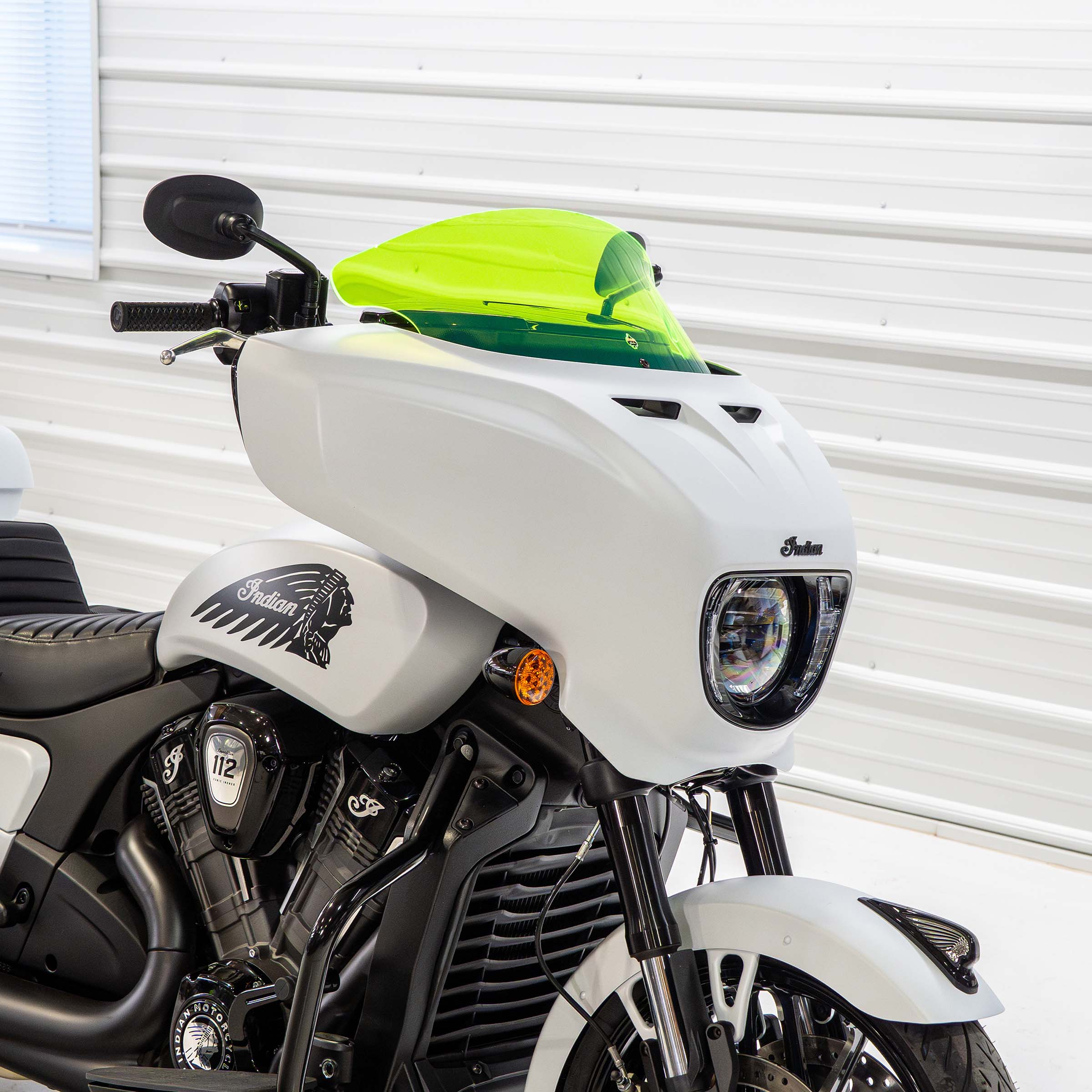 Kolor Flare® Windshields for Indian® 2025+ Chieftain & Roadmaster PowerPlus - Green Ice Motorcycle Windshield (9" - Green Ice)