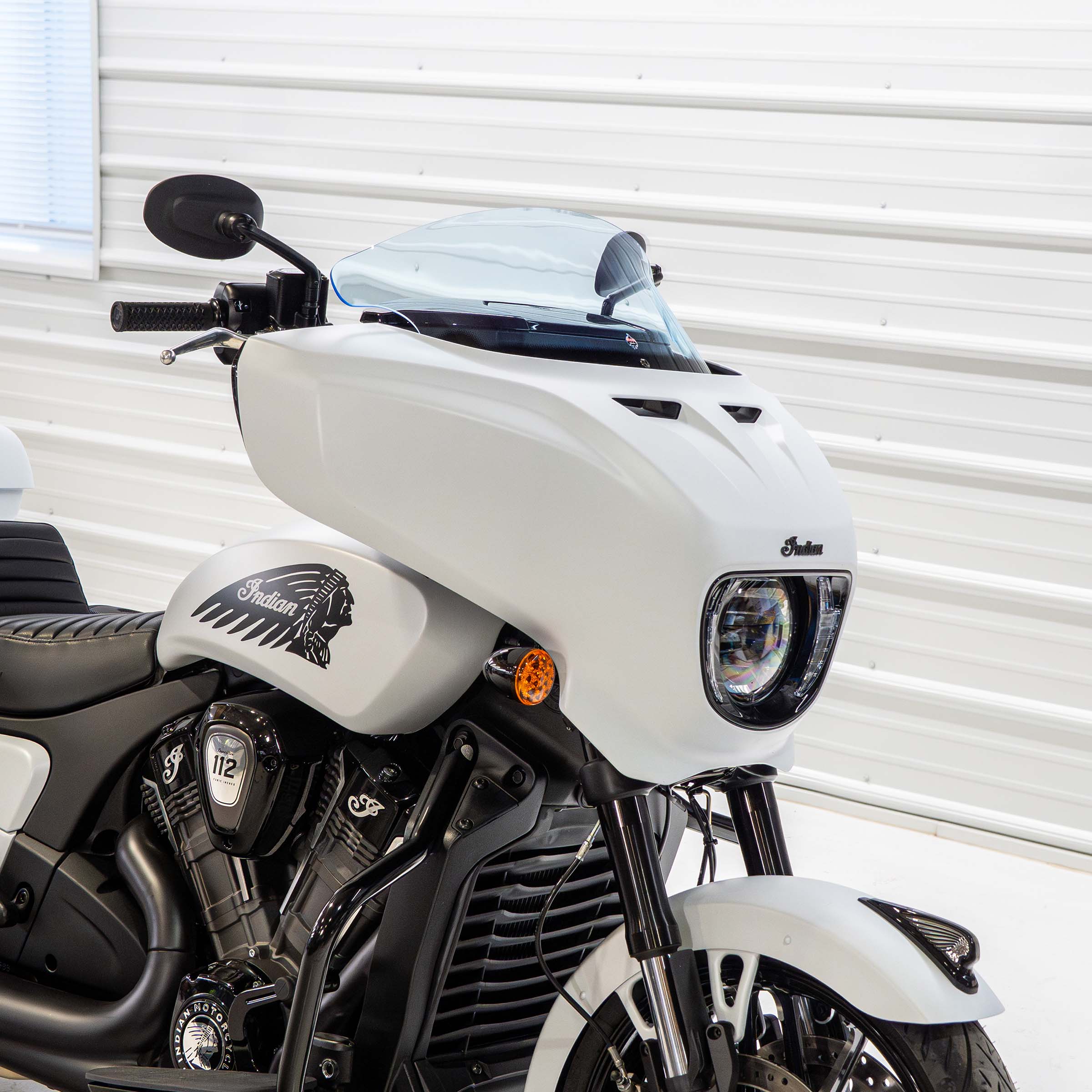 Kolor Flare® Windshields for Indian® 2025+ Chieftain & Roadmaster PowerPlus - Blue Ice Motorcycle Windshield (9" - Blue Ice)