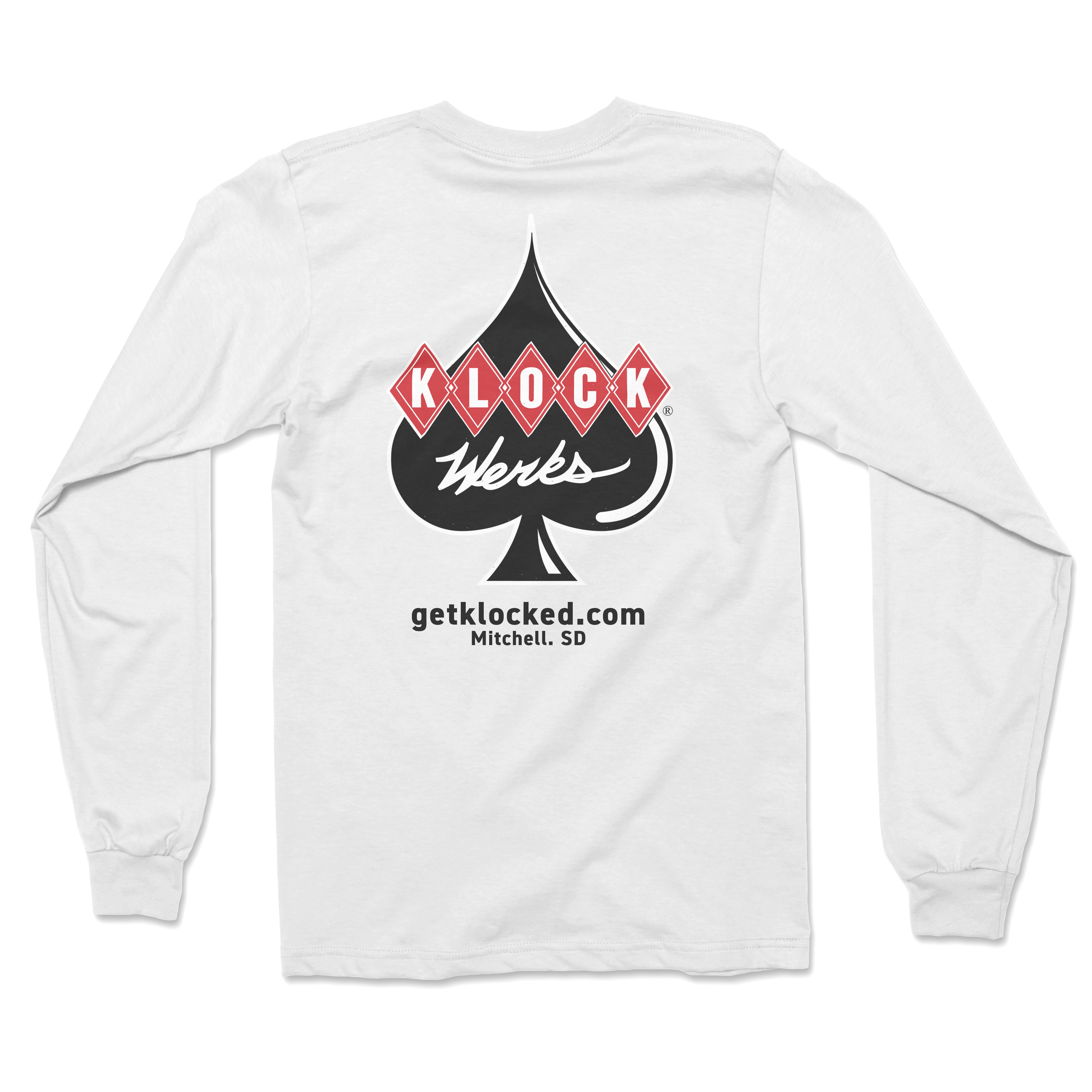 White Long Sleeve T-Shirt(Back)