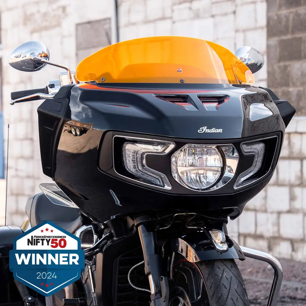 Ice Kolor Windshield for Indian Challenger and Pursuit motorcycle models(Orange Ice)