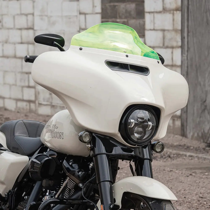 6.5" Green Ice Kolor Flare™ Windshield for Harley-Davidson 2014-2025 FLH motorcycle models(6.5" Green Ice)