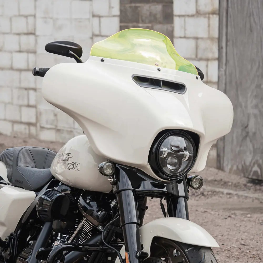 6.5" Yellow Ice Kolor Flare™ Windshield for Harley-Davidson 2014-2024 FLH motorcycle models(6.5" Yellow Ice)