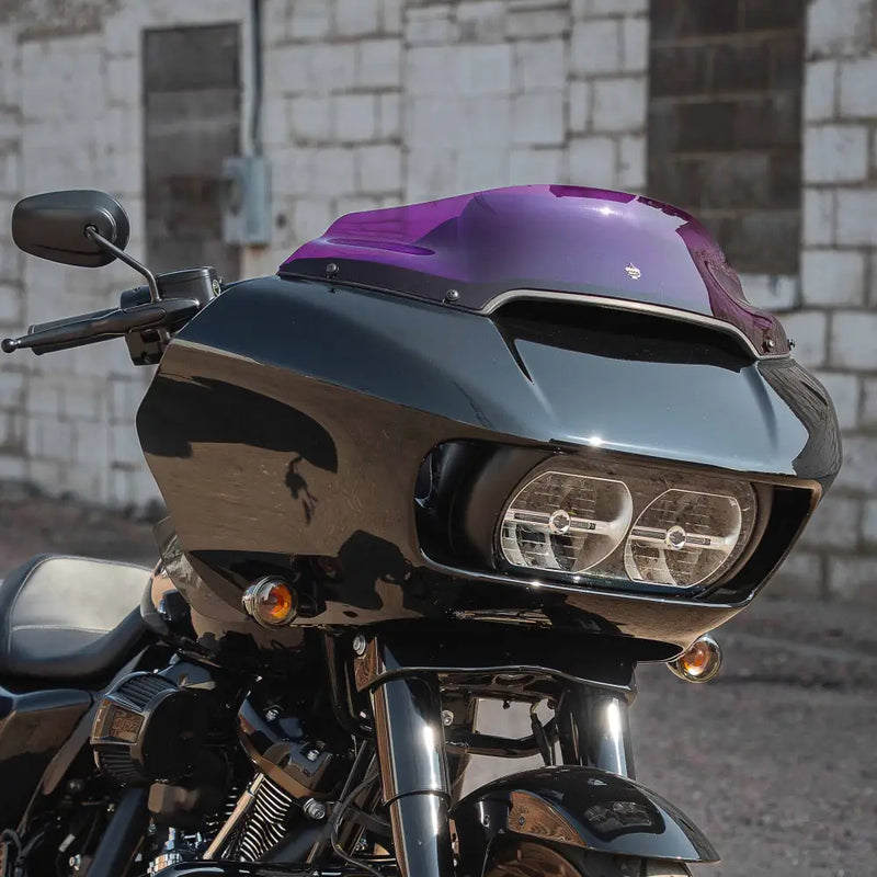 6" Purple Kolor Flare™ Windshield for Harley-Davidson 2015-2025 Road Glide motorcycle models (6" Purple)