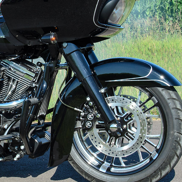 Black Flush Mount Front Axles for Harley-Davidson® - 25mm Axle Touring and more(Black)