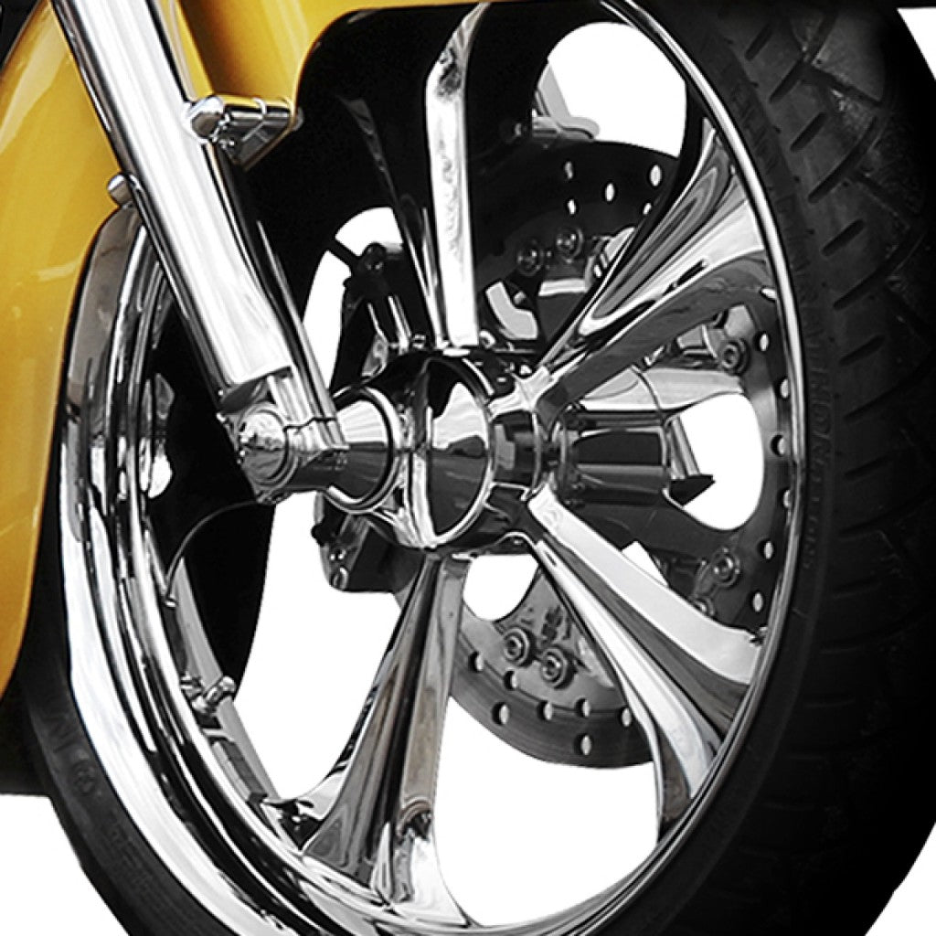 Chrome Fork-N-Finish Piece - Lower Fork Leg Cap for 2000 to 2013 Harley-Davidson Touring Models(Chrome)