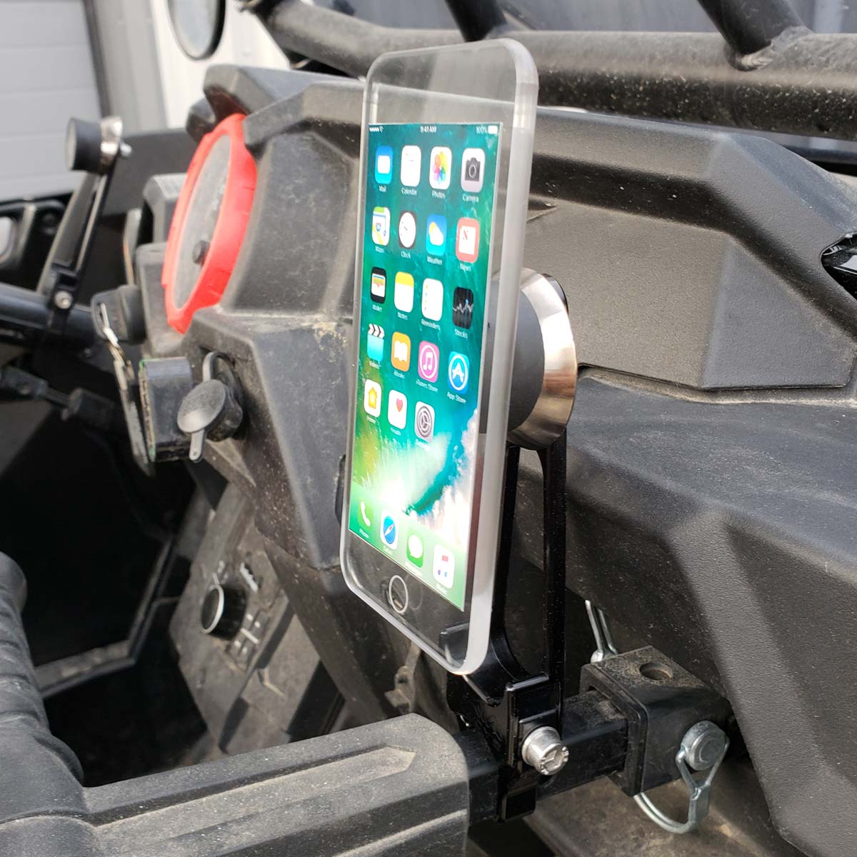 Passenger Grab Handle Megnetic Phone Mount mounted on Grab Handle