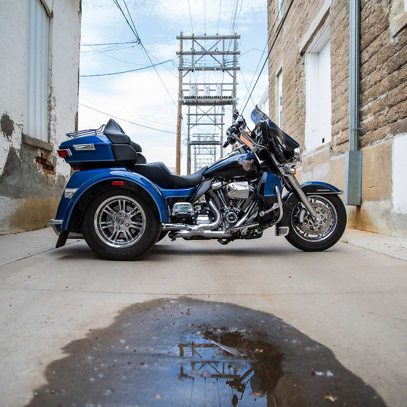 14" Chrome bars and chrome knuckles on Bars for Harley-Davidson 2008-2025 FLH Motorcycles(14" Chrome / Chrome)