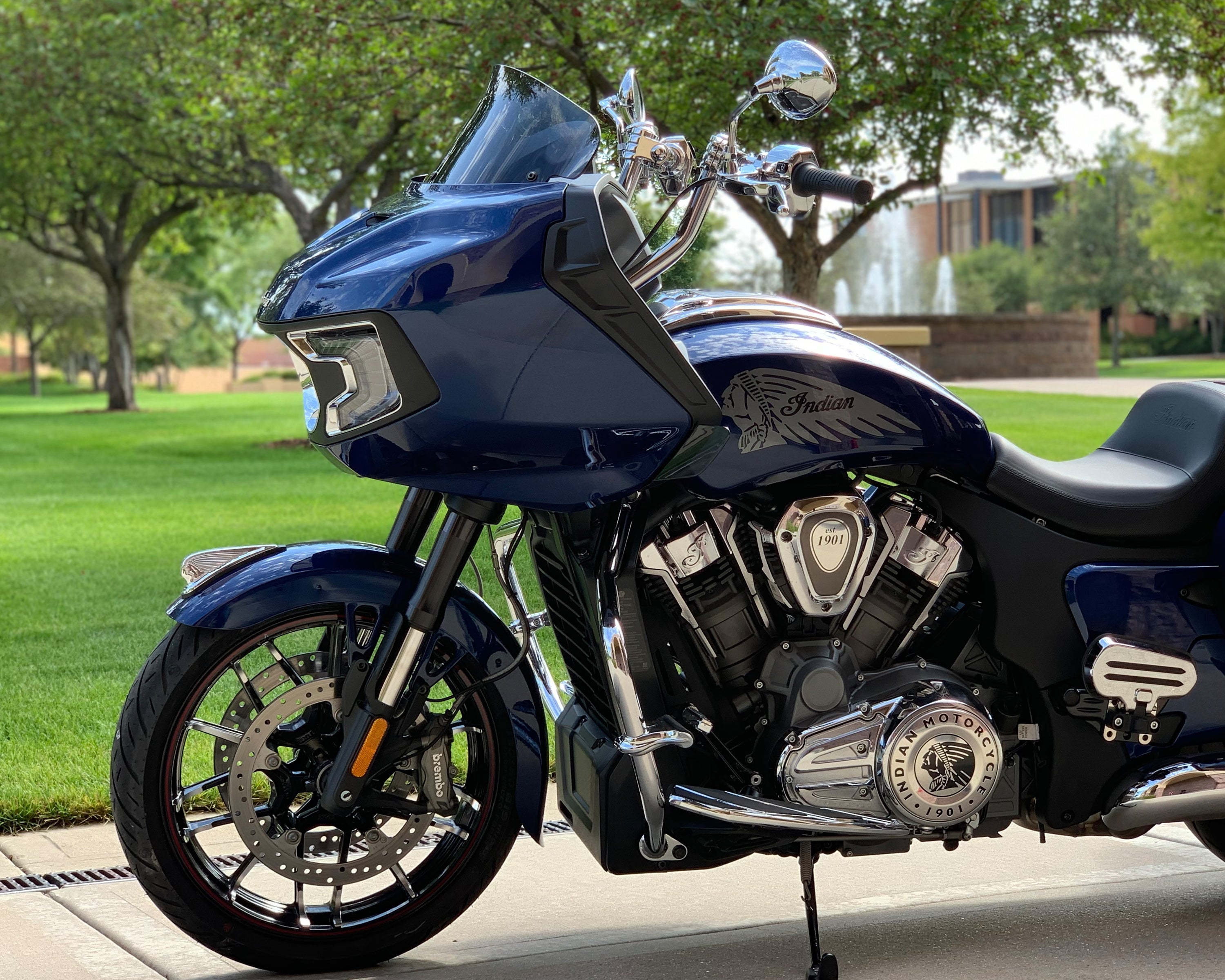 Chrome 13" KlipHanger Handlebar for Indian Challenger and Pursuit Motorcycles(Chrome)