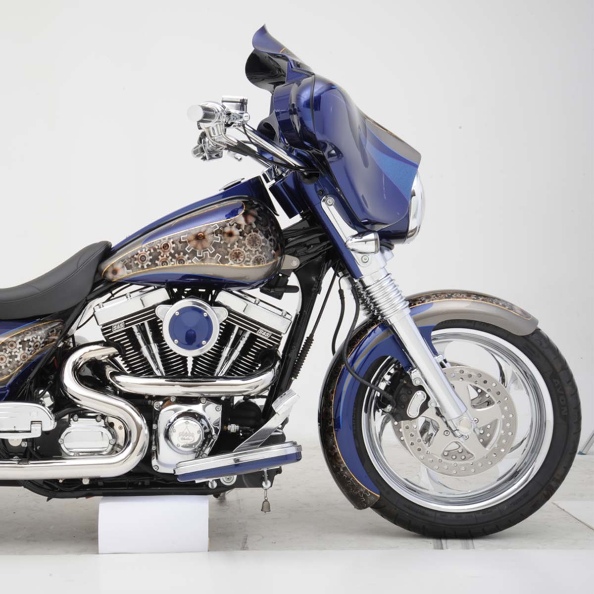 16-19" Wrapper Tire Hugger Front Fenders for Harley-Davidson 1983-2013 Touring Motorcycle Models(16-19" Wrapper)