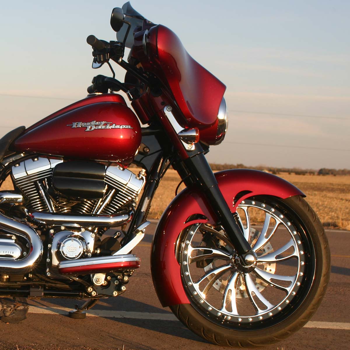 21" Tude Tire Hugger Front Fenders for Harley-Davidson 1983-2013 Touring Motorcycle Models(21" Tude)