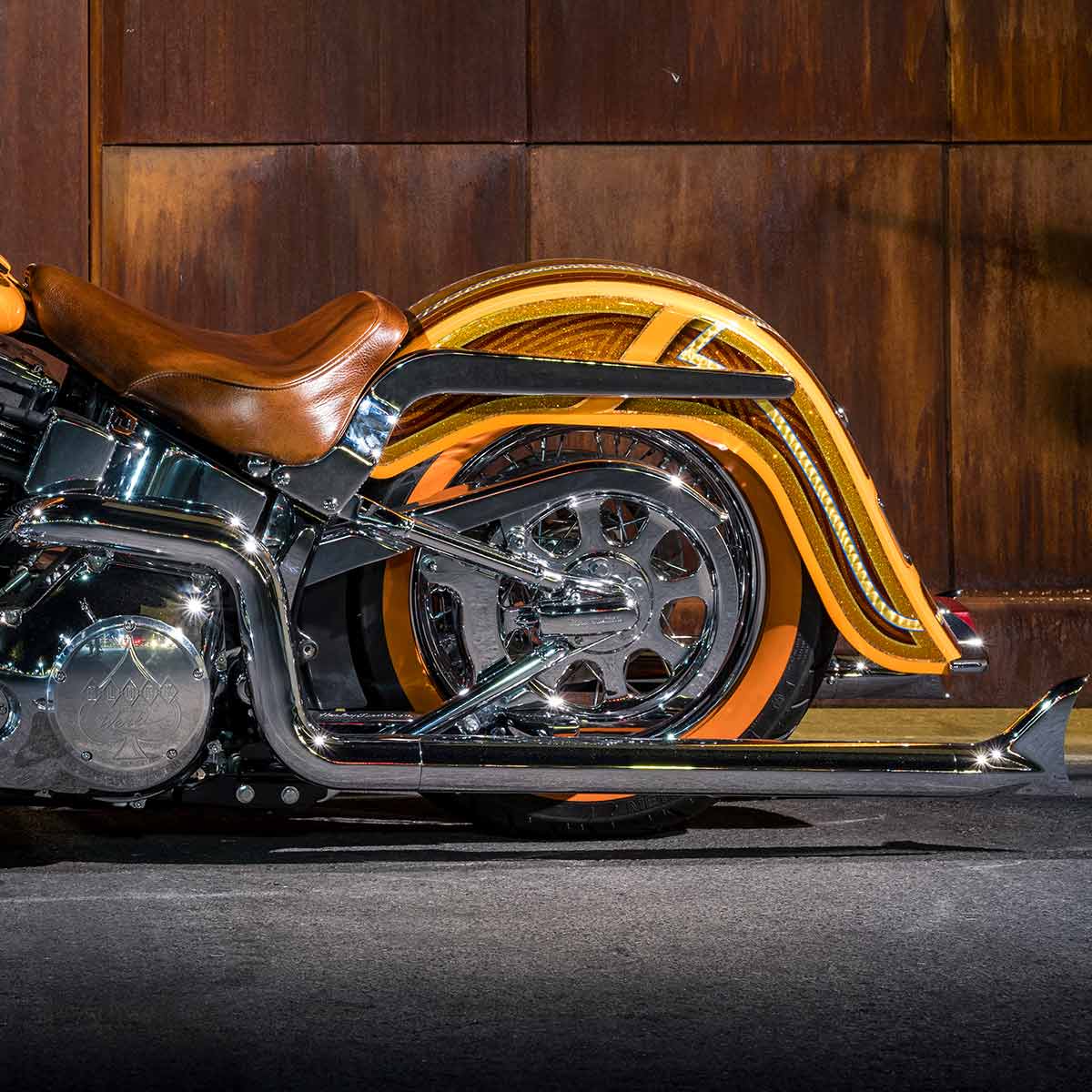 Extended Benchmark Rear Frenched Fenders for Harley-Davidson 2000-2017 Softail Motorcycles(Extended Rear Fender - Frenched)