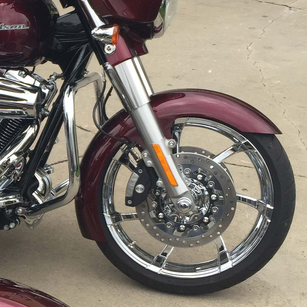 Slicer Tire Hugger Front Fender Fit Kit for Harley-Davidson 2014-2024 Touring Motorcycle Models(Slicer)