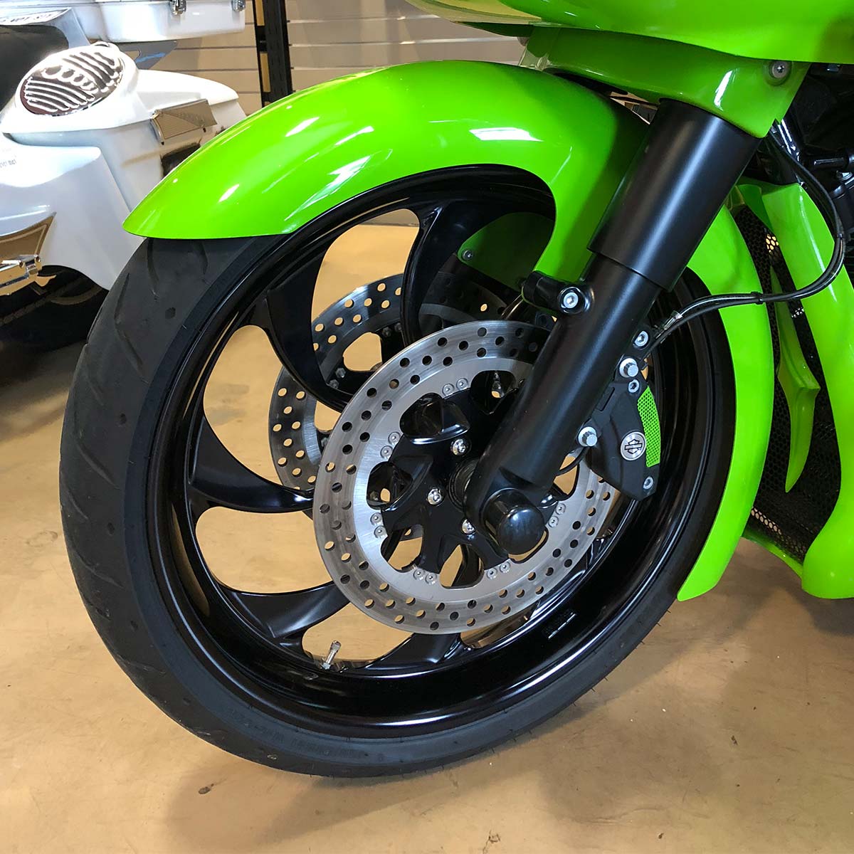 Slicer Tire Hugger Front Fender Fit Kit for Harley-Davidson 2014-2024 Touring Motorcycle Models(Slicer)