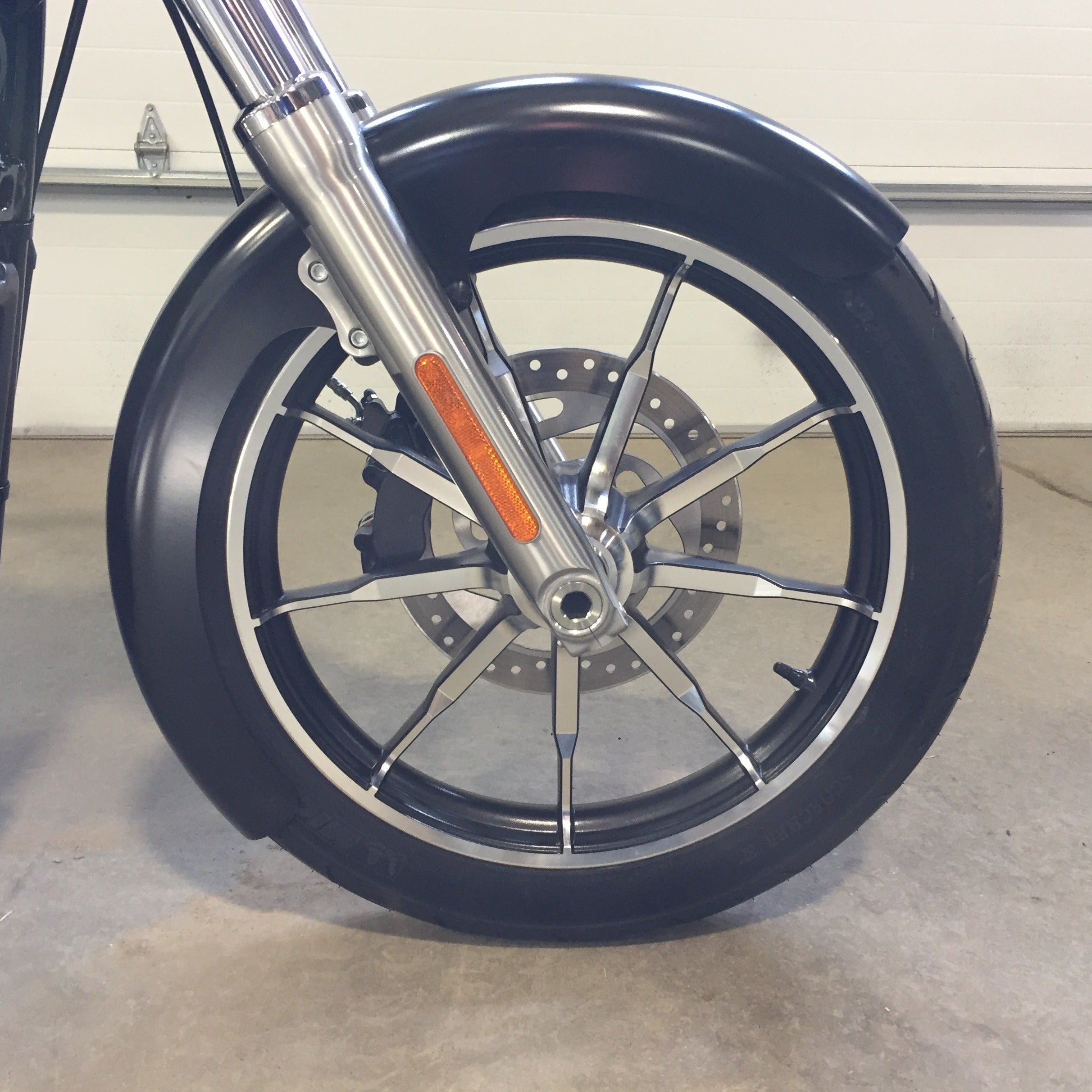 Wrapper Stamped Steel 19" Front Fender Fit Kits for Harley-Davidson 2006-2017 Dyna and 2018 Softail Street Bob Motorcycles(Wrapper)
