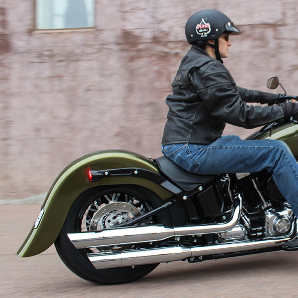Extended Frenched Benchmark Rear Fender for Harley-Davidson 2012-2017 Softail Slim Motorcycles(Extended Rear Fender - Frenched)