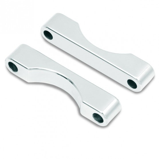Benchmark/Big Wheel Front Fender Mounting Blocks for motorcycles in chrome