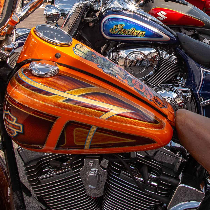 Softail Dash and Ignition Relocation Kit shown on motorcycle