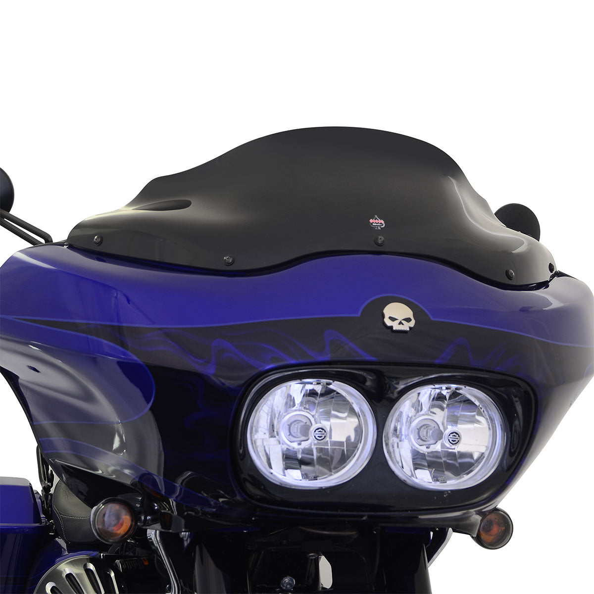 8" Sport Solid Black Windshield for Harley-Davidson 1998-2013 Road Glide Motorcycle Models(8" Sport - Solid Black)