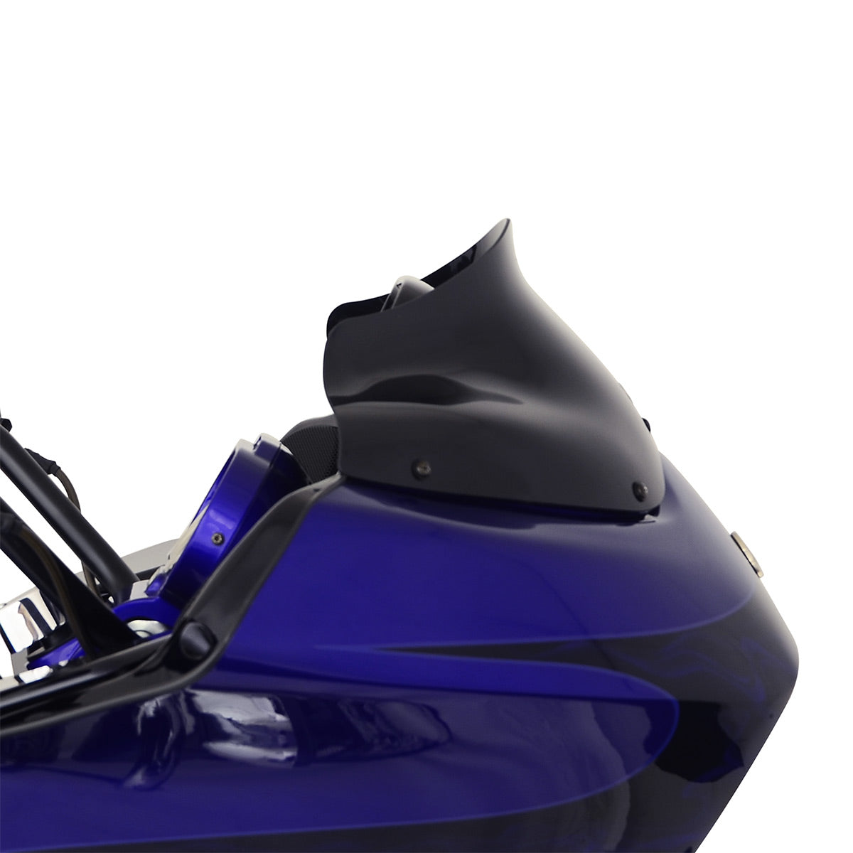 8" Sport Solid Black Windshield for Harley-Davidson 1998-2013 Road Glide Motorcycle Models(8" Sport - Solid Black)