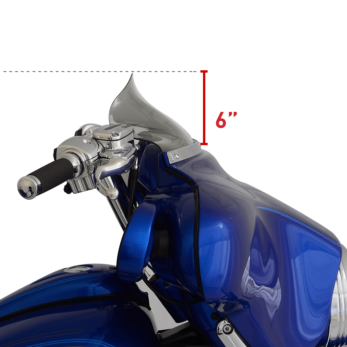 6.5" Tint Motorcycle Windshield for Harley-Davidson 1996-2013 FLH Motorcycle Models(6.5" Tint)