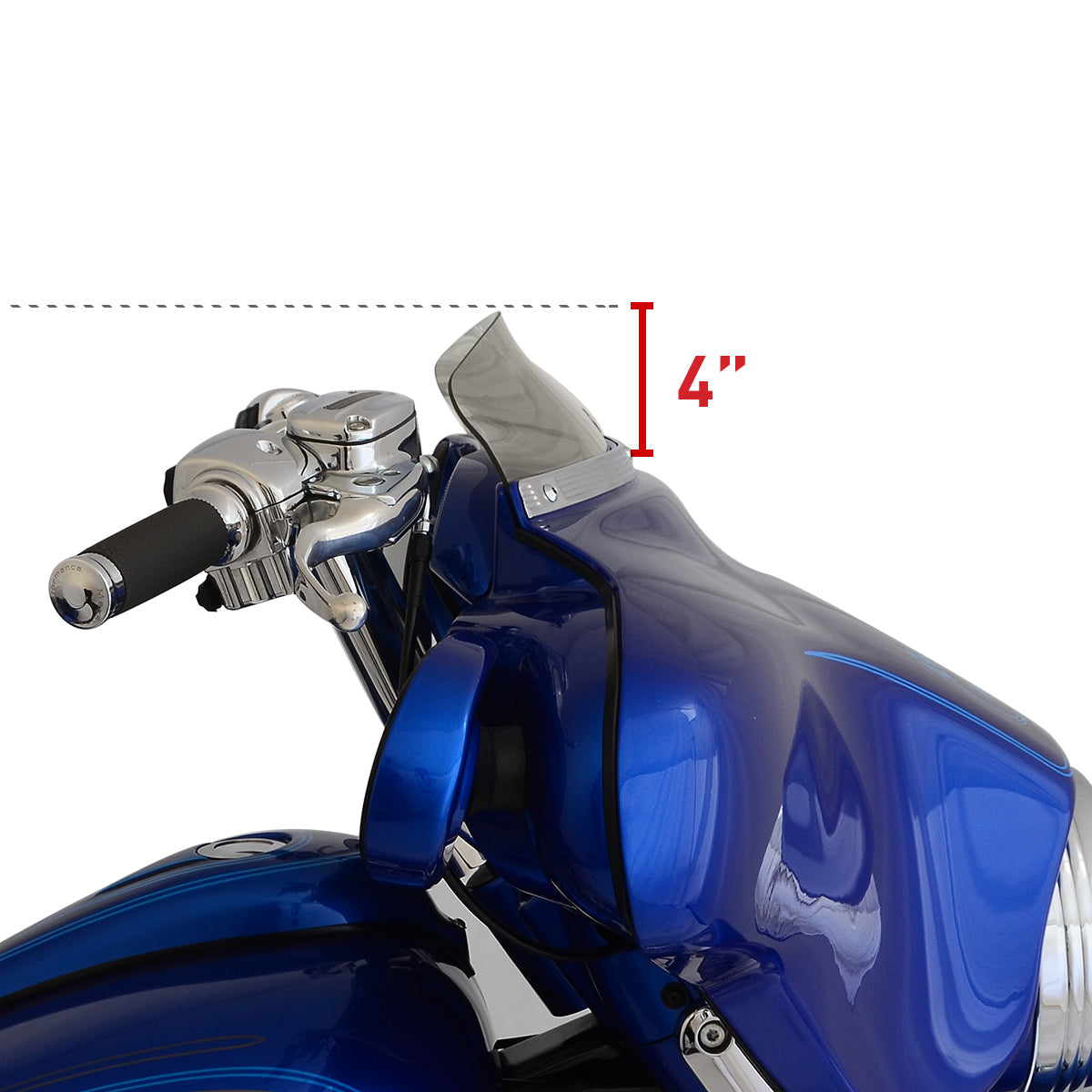 3.5" Tint Motorcycle Windshield for Harley-Davidson 1996-2013 FLH Motorcycle Models(3.5" Tint)