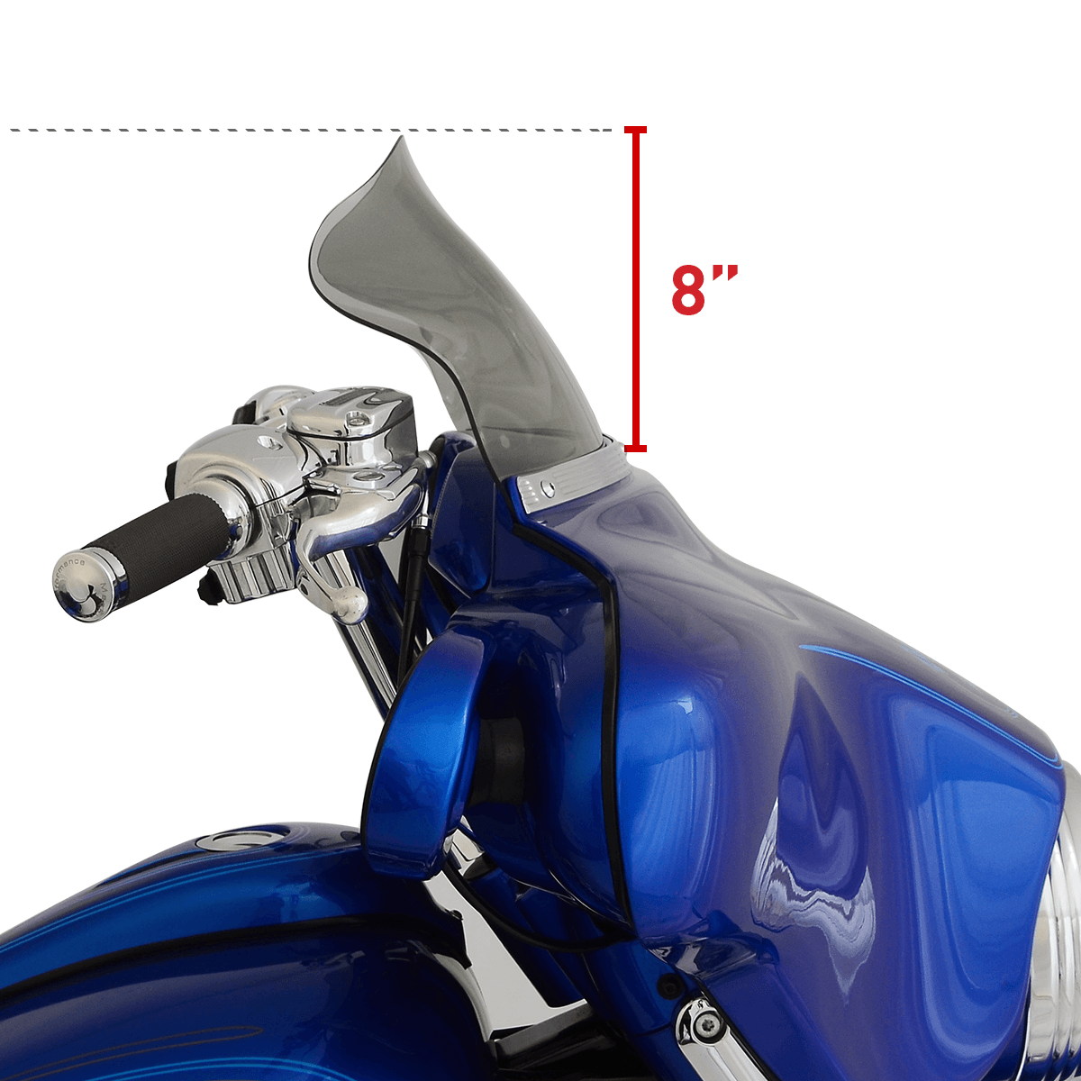 8.5" Tint Motorcycle Windshield for Harley-Davidson 1996-2013 FLH Motorcycle Models(8.5" Tint)