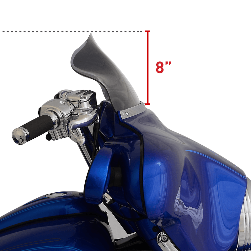 8.5" Dark Smoke Motorcycle Windshield for Harley-Davidson 1996-2013 FLH Motorcycle Models(8.5" Dark Smoke)