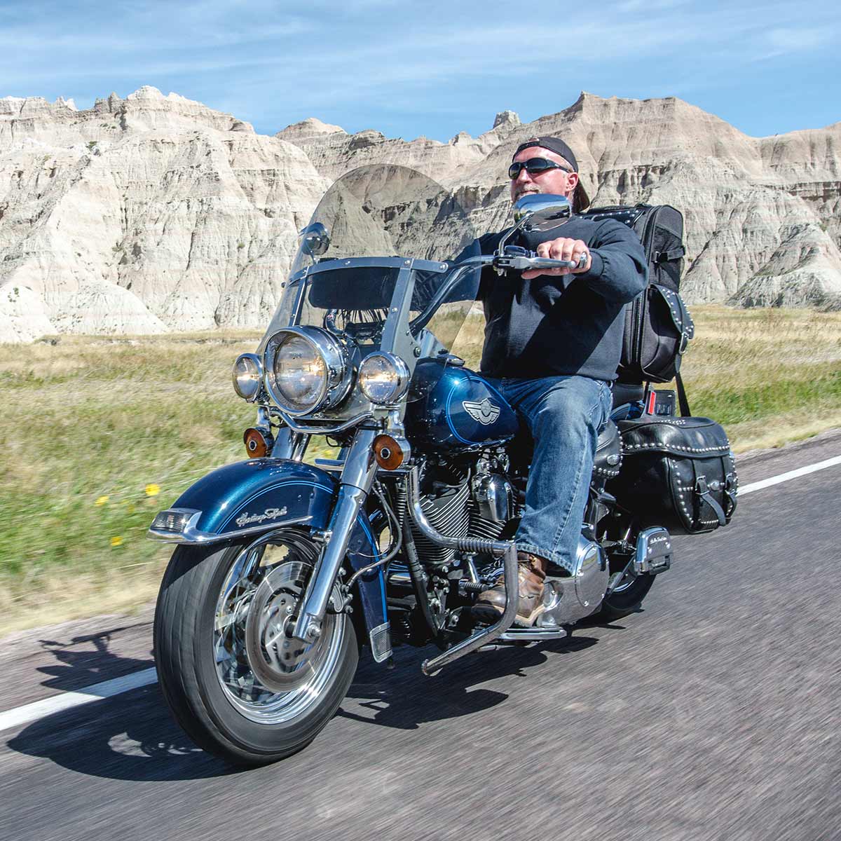 17" Tint Billboard Flare™ Windshield for Harley-Davidson® Softail motorcycle models