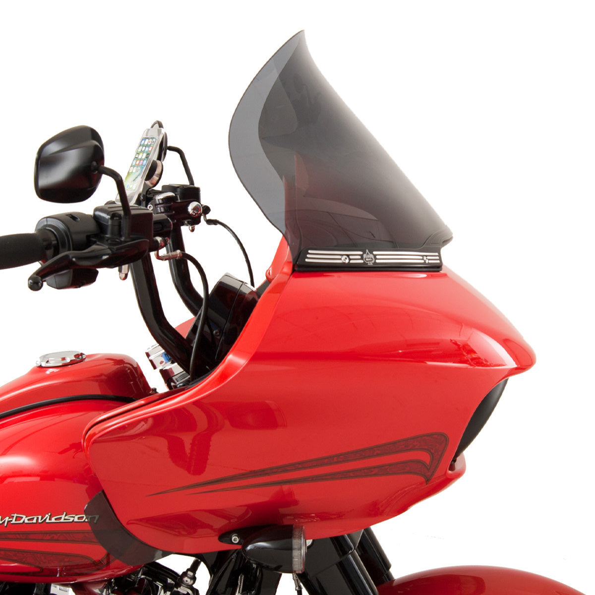 15" Pro-Touring Dark Smoke Flare™ Windshields for Harley-Davidson 2015-2023 Road Glide motorcycle models(15" Pro-Touring - Dark Smoke)