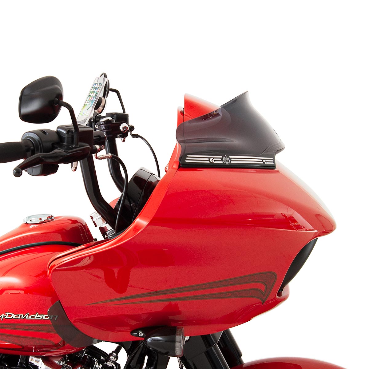 6" Sport Dark Smoke Flare™ Windshields for Harley-Davidson 2015-2023 Road Glide motorcycle models (6" Sport - Dark Smoke)