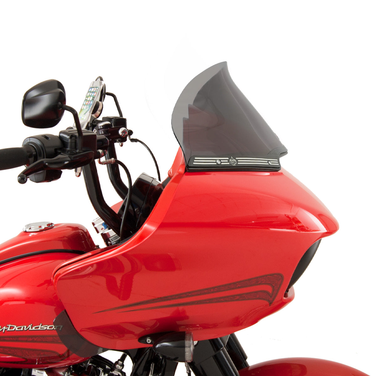 10" Pro-Touring Dark Smoke Flare™ Windshields for Harley-Davidson 2015-2023 Road Glide motorcycle models(10" Pro-Touring - Dark Smoke)