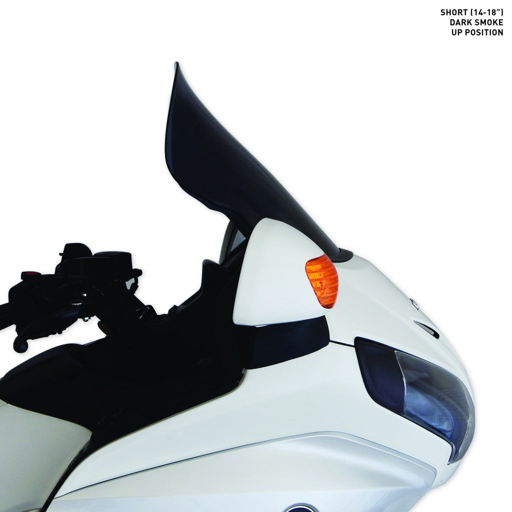 14-18" Dark Smoke Windshield for Honda® 2001-2017 Gold Wing motorcycle models shown in up position(14-18" Dark Smoke - Up Position)