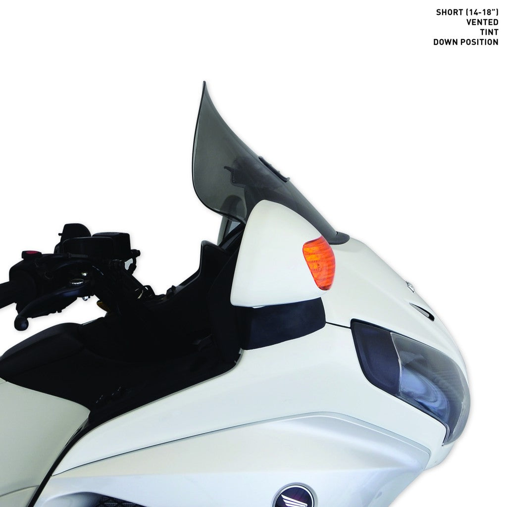 14-18" Tint Windshield for Honda® 2001-2017 Gold Wing motorcycle models shown in down position(14-18" Tint - Down Position)