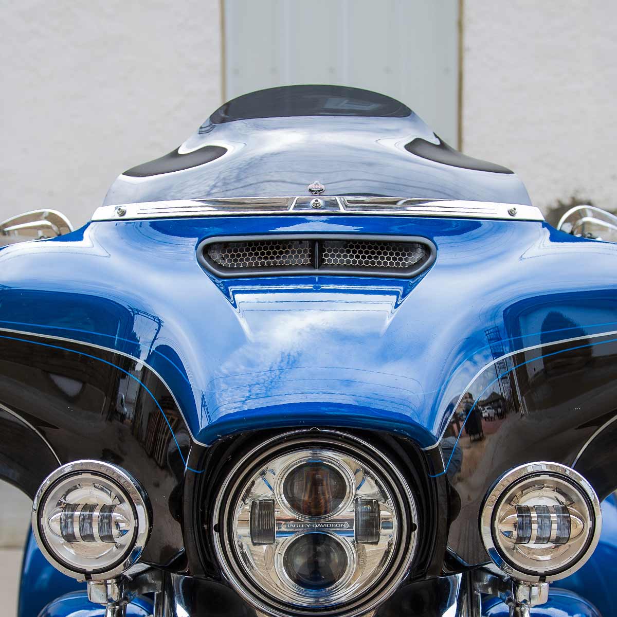 Honeycomb Fairing Vent Screens for Harley-Davidson 2014-2024 FLH(Honeycomb - Satin (raw))