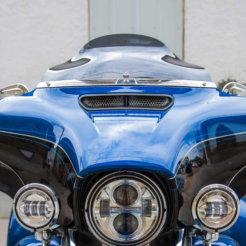 Honeycomb Fairing Vent Screens for Harley-Davidson 2014-2025 FLH(Honeycomb - Satin (raw))