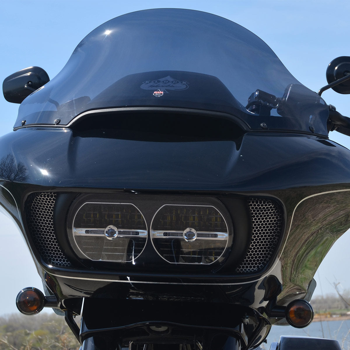 Honeycomb Fairing Side Vent Screens for Harley-Davidson Motorcycles 2015-2024 Road Glide(Honeycomb - Satin (raw))