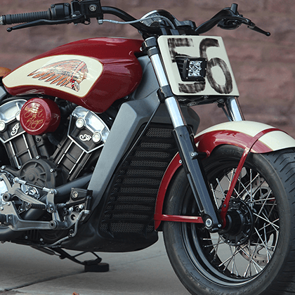 Accent and protect the radiator with the Outrider Rad Guard for Indian® Scout, Scout 60 and Bobber Motorcycles(Accent and protect the radiator)