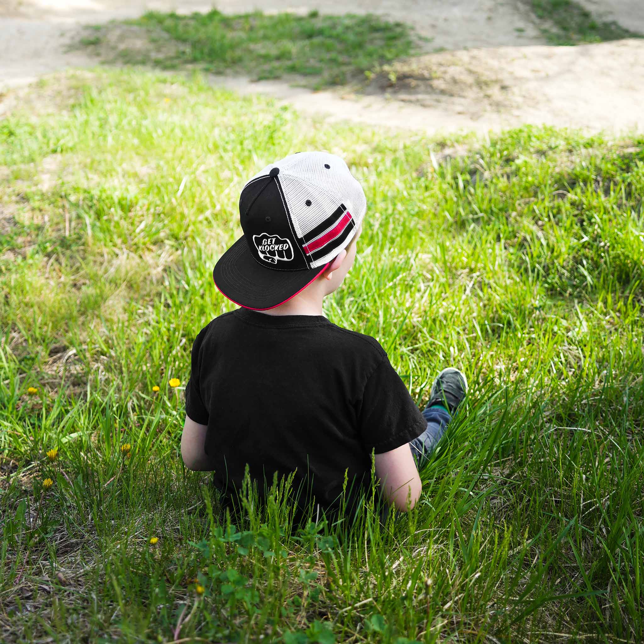 Klock Werks Fist Bump Stripe Trucker Hat for Youth
